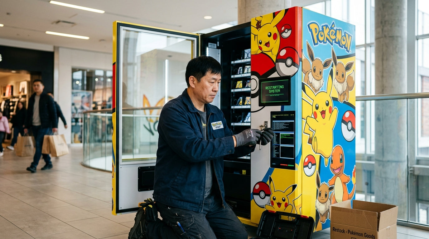 how to reset pokemon vending machine