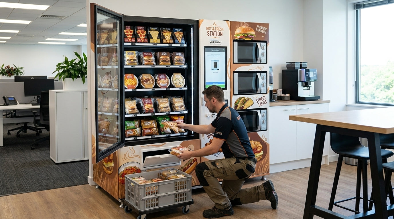 Operator Restocking VMFS USA Hot food vending machine