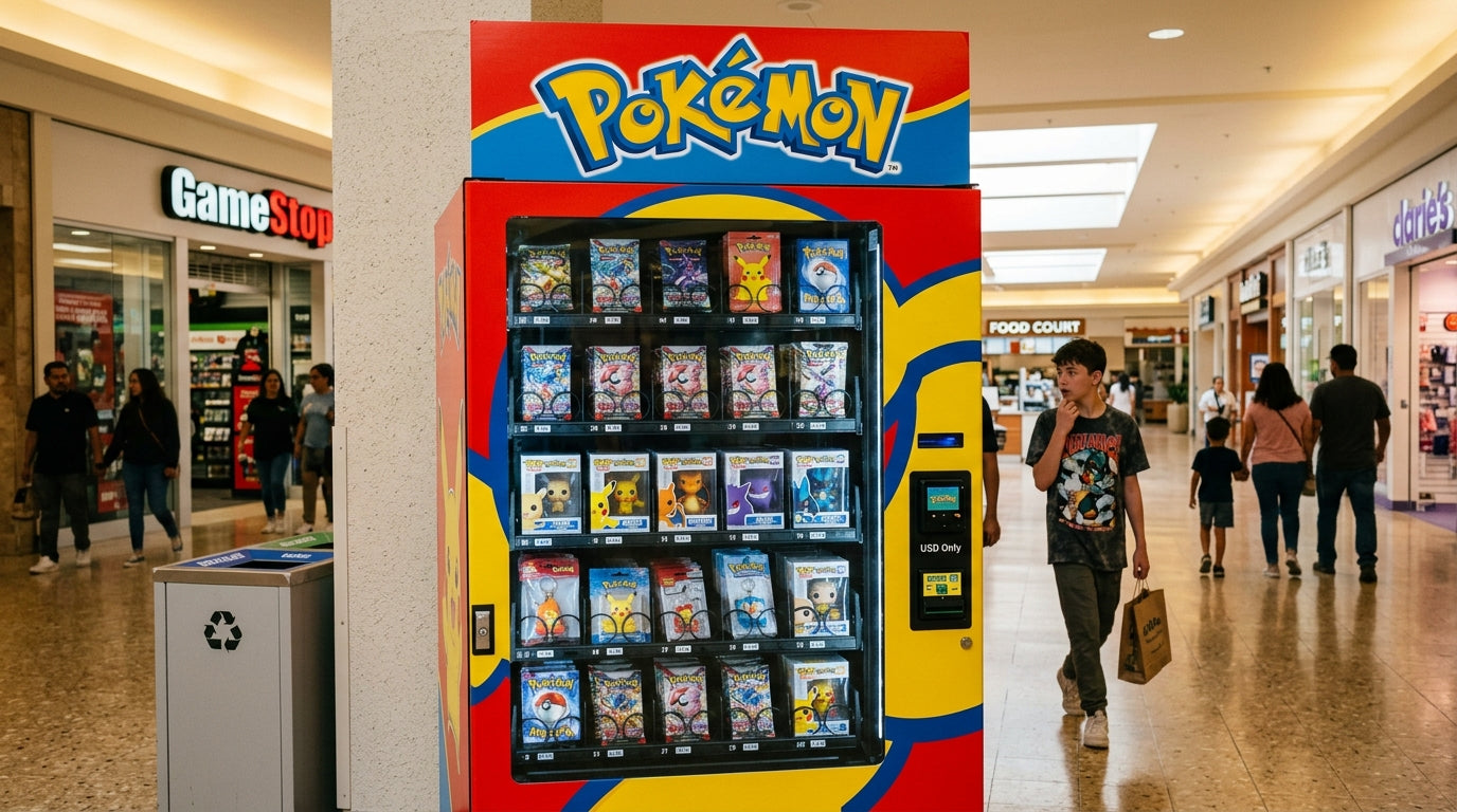 pokemon vending machine at a mall