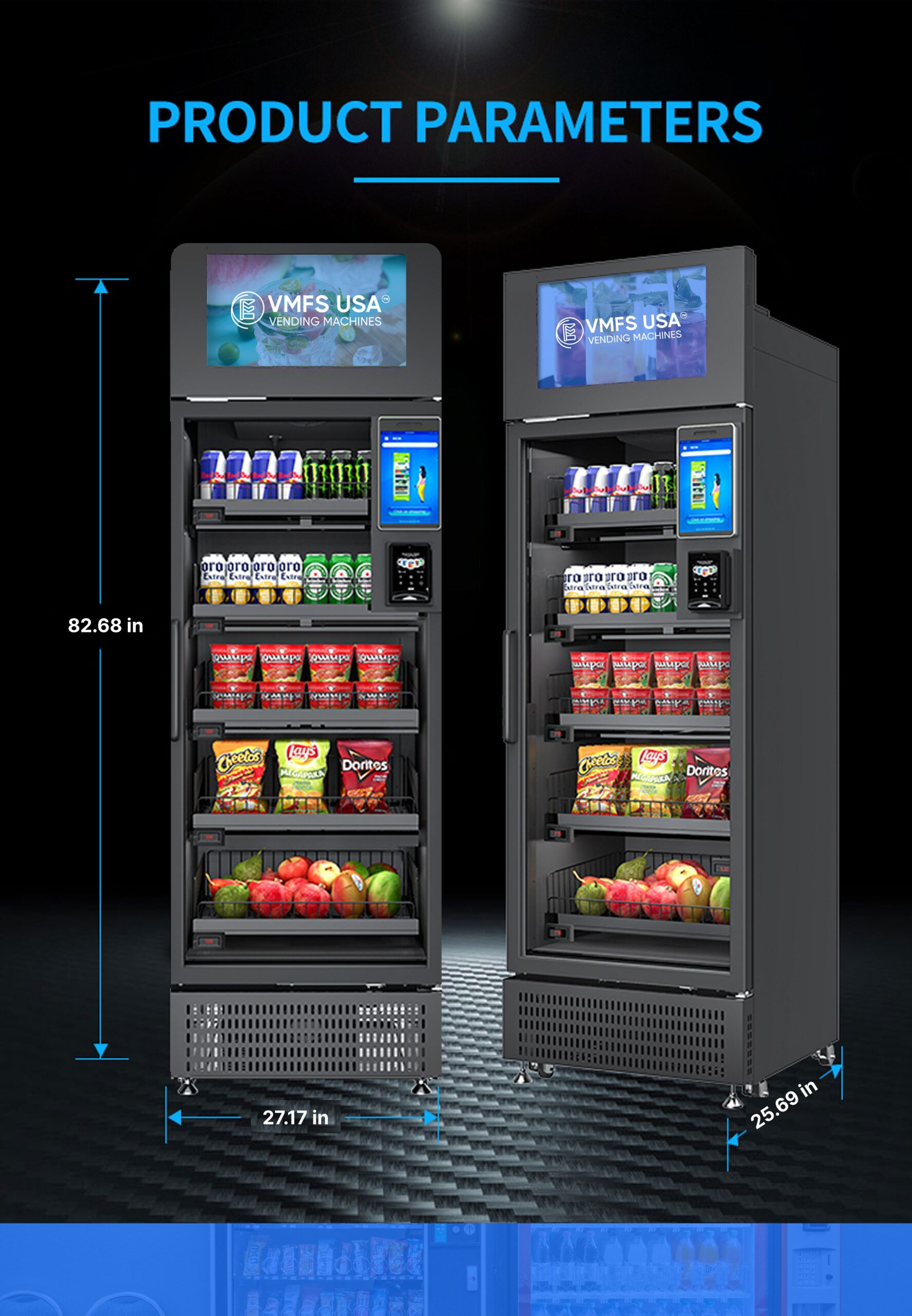 Máquina expendedora de refrigeradores inteligentes con IA