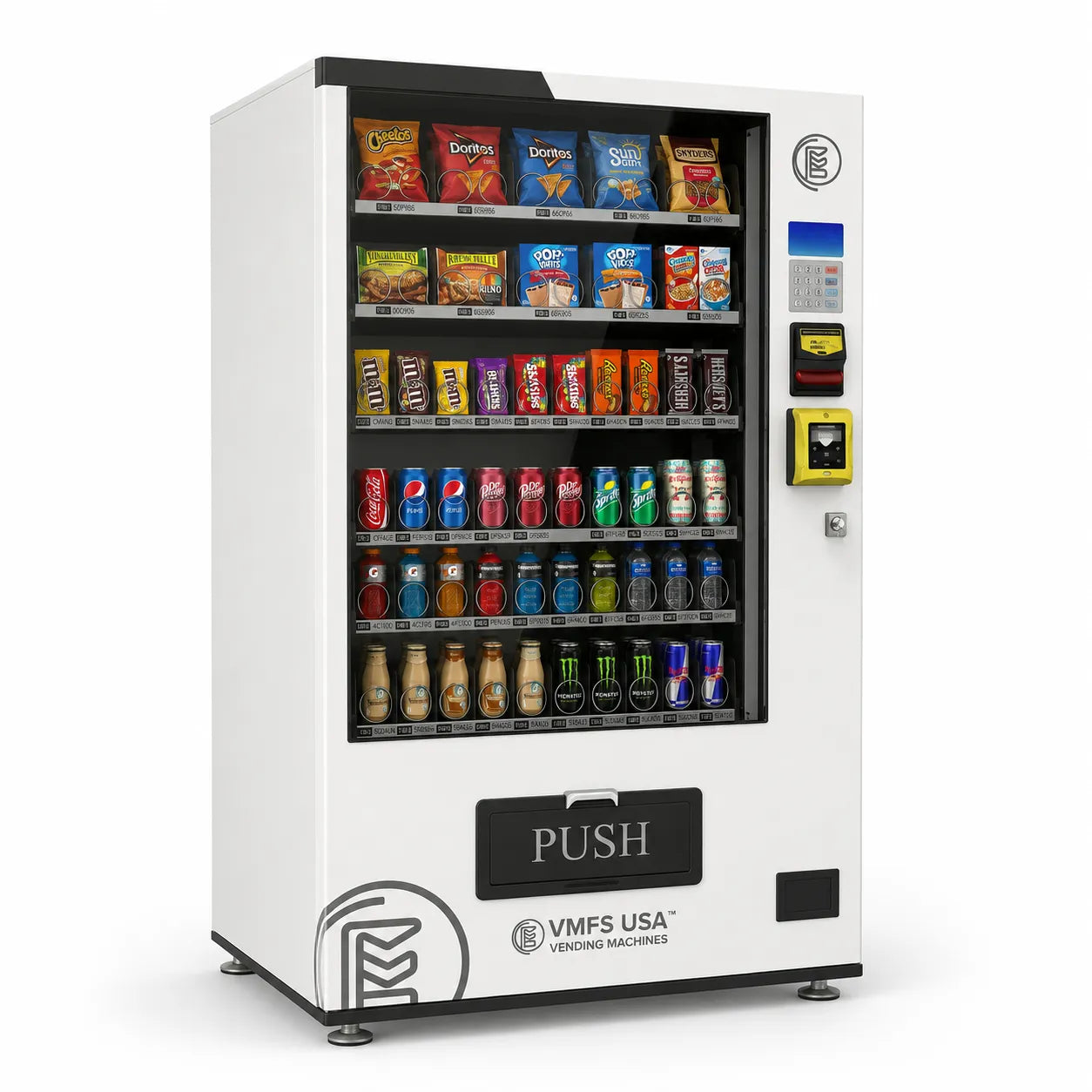 side pose of VMFS USA smart combo vending machine