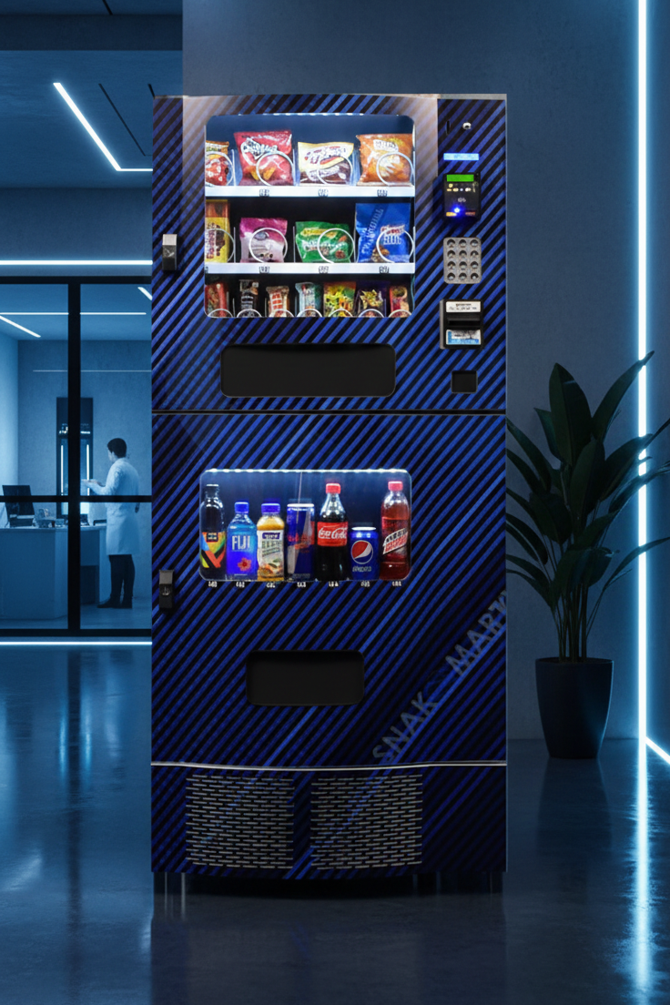 Expositor combinado Seaga SM2300 SnakMart: máquina expendedora americana premium