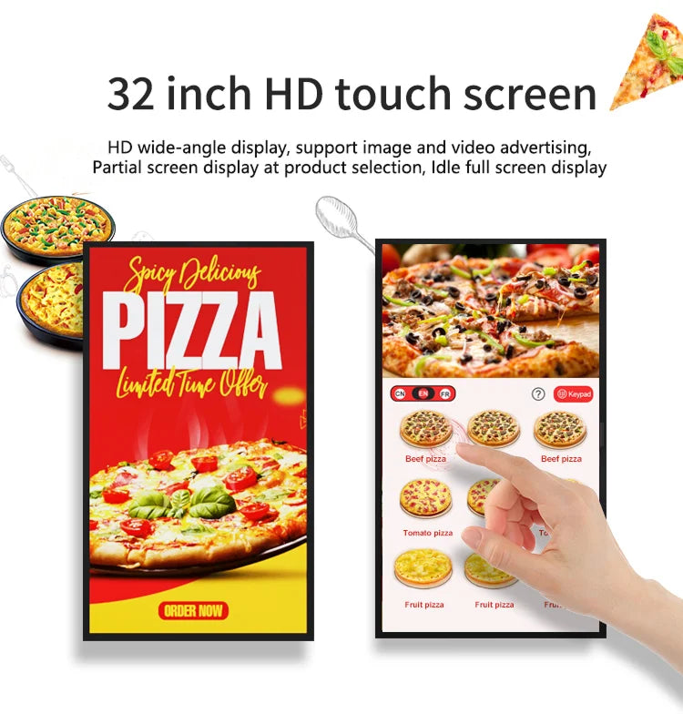 touch screen pizza vending machine
