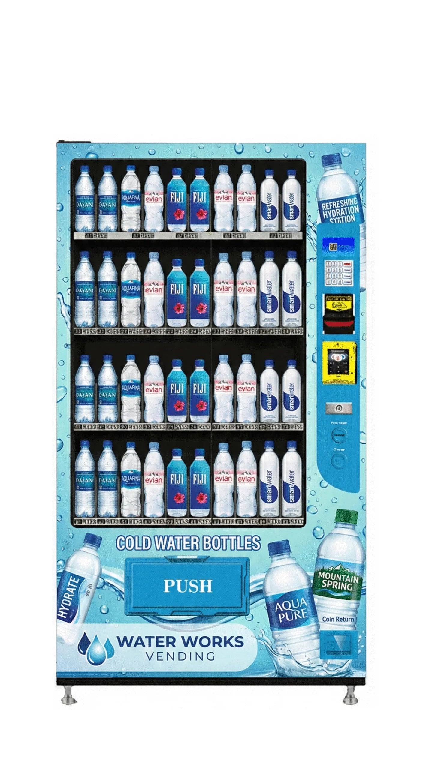 Máquina expendedora de botellas de agua