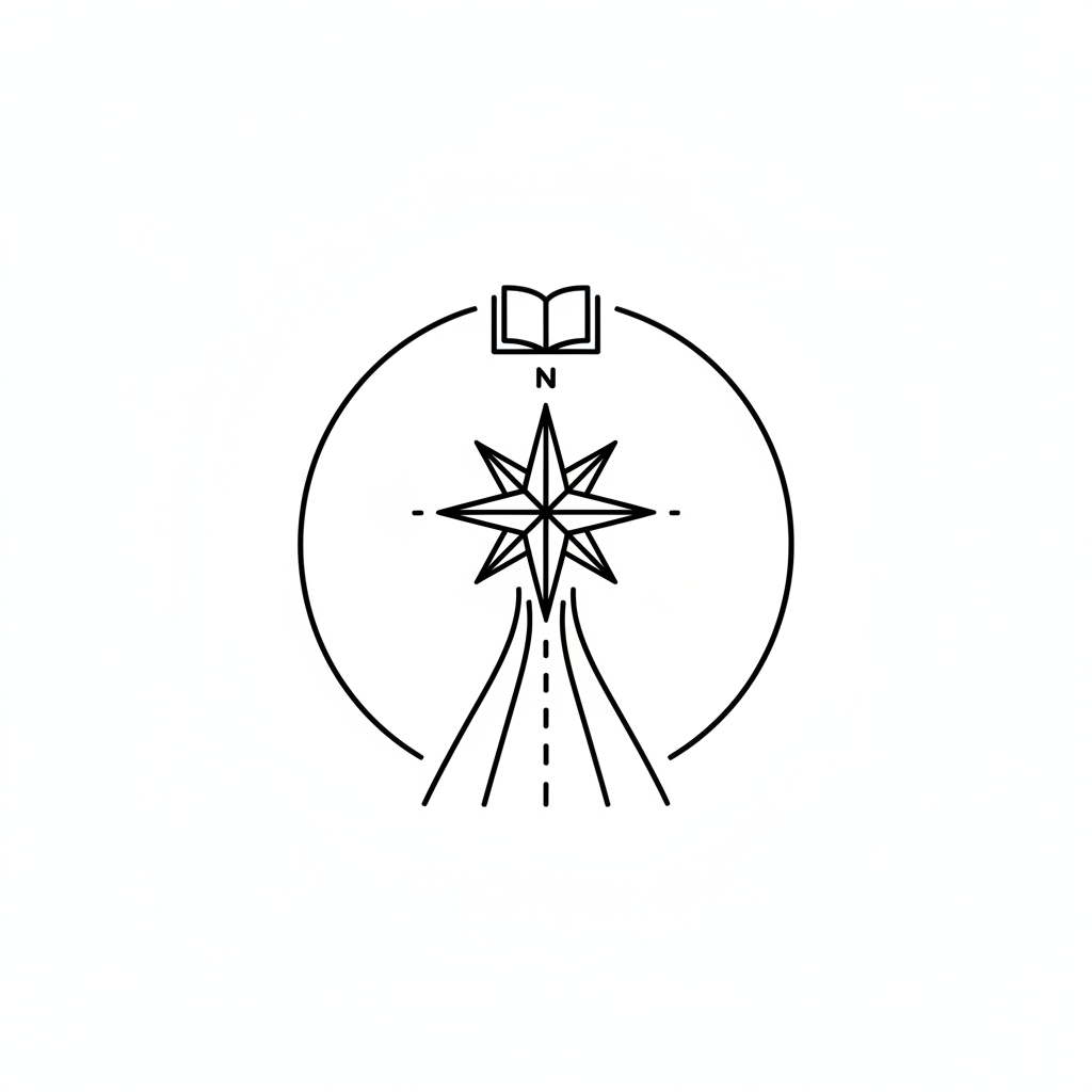 white background, black lines, Experience & Guidance icon