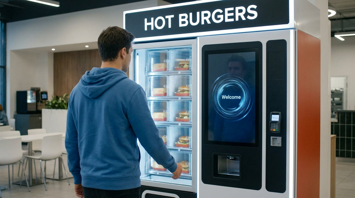 how to get food from vending machine