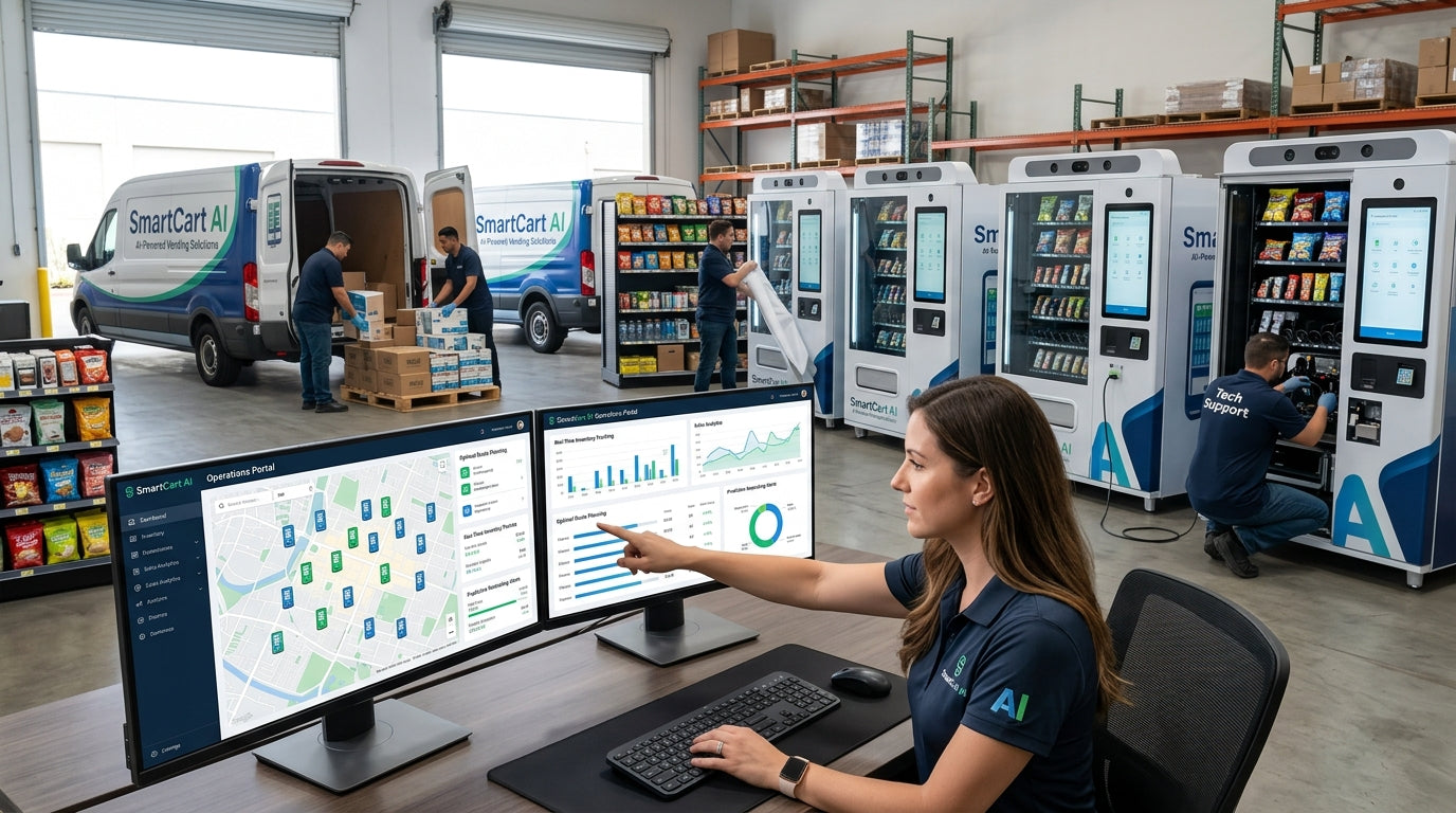 ai vending machine business working at a large scale