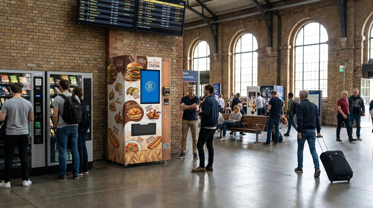 VMFS USA Food vending machine at a public place