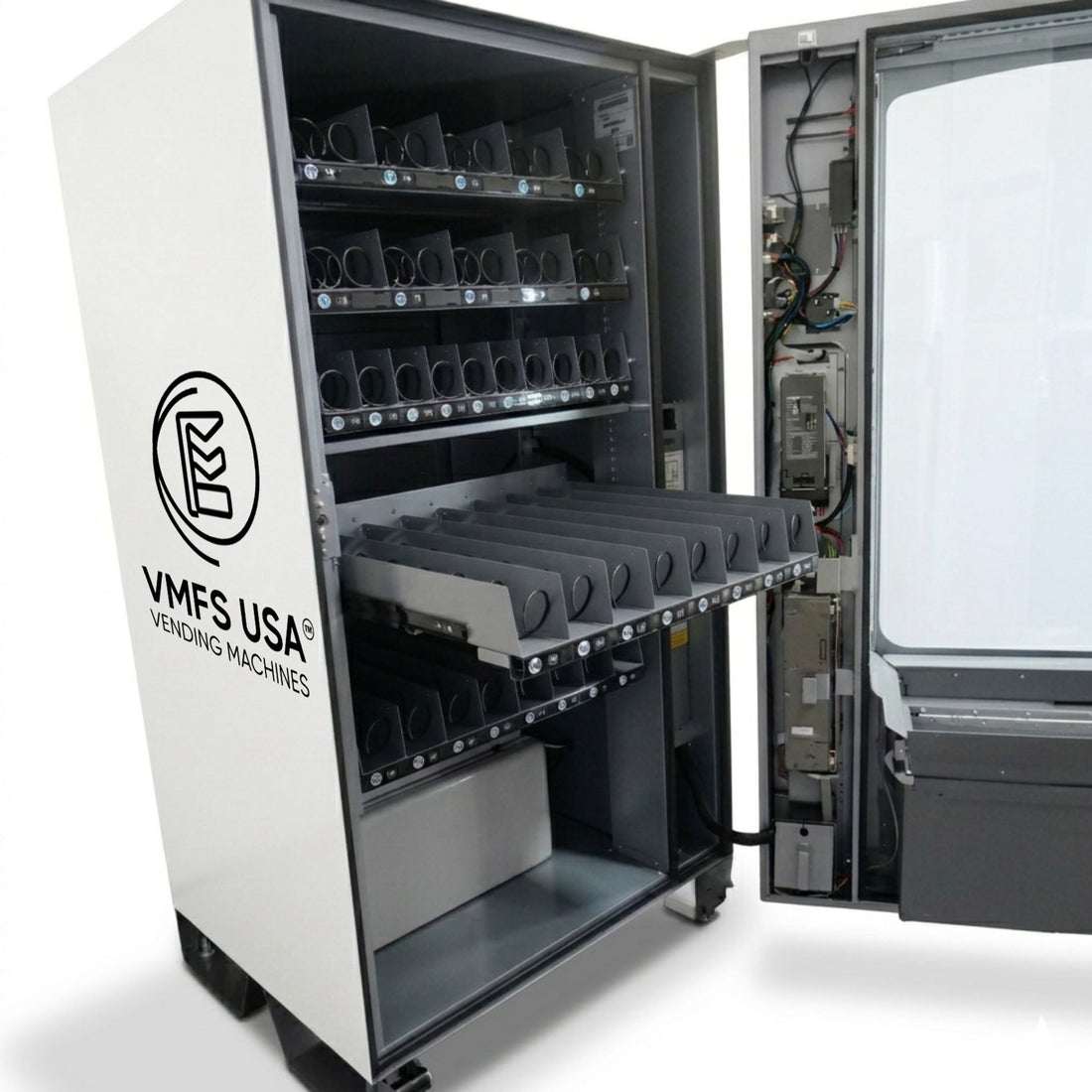 Dual coil dispensing and 4.3-inch LCD on Seaga ENV5S snack merchandiser
