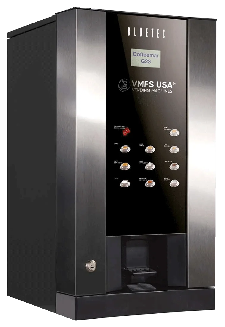 Tabletop coffee machine LED keypad and MDB payment bay
