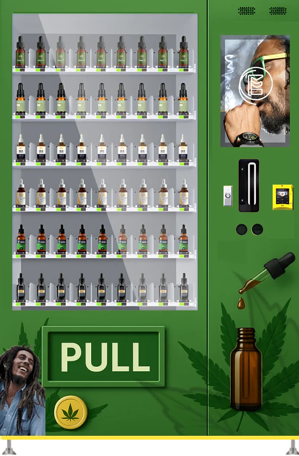 Cannabis vending machine with id scanner