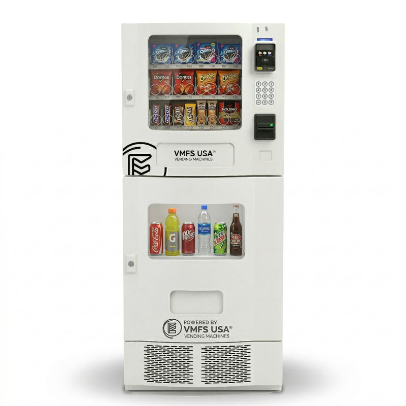 Expositor combinado Seaga SM2300 SnakMart: máquina expendedora premium americana
