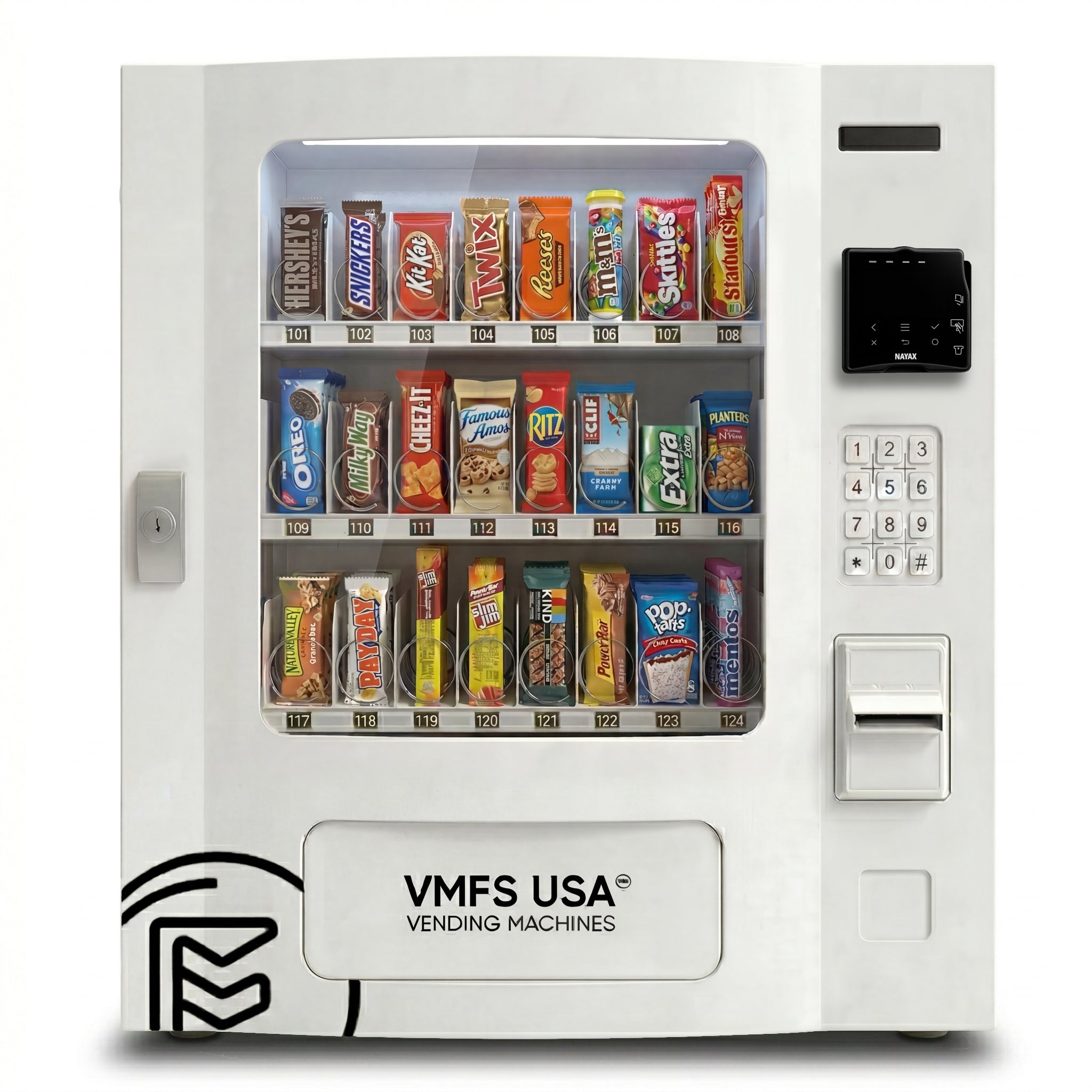 Seaga SM1600 countertop snack vending machine on office counter VMFS USA