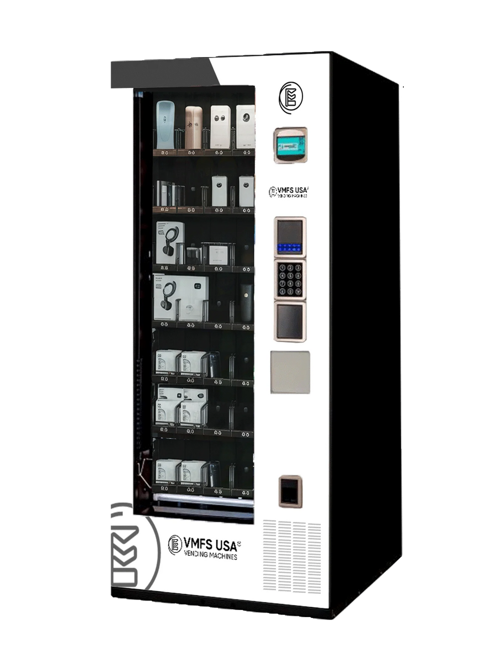 Electronics vending machine placement