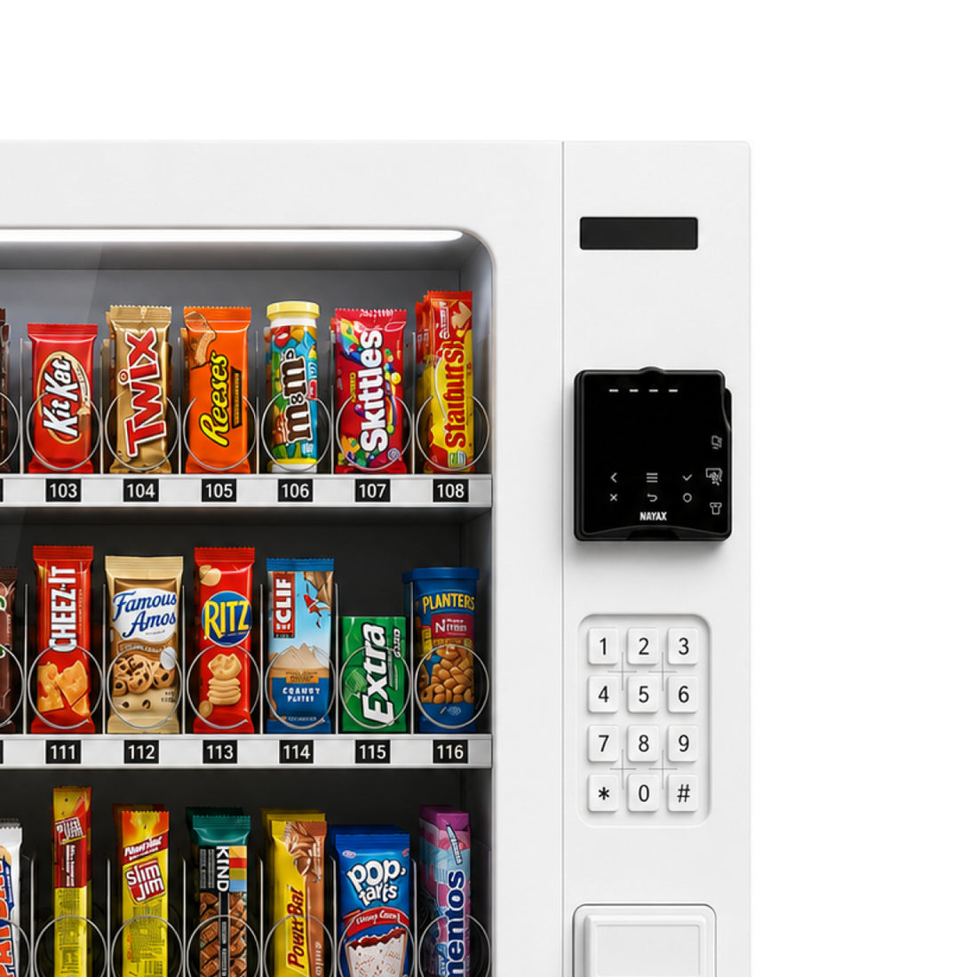 Seaga SM1600 countertop snack vending machine placement detail