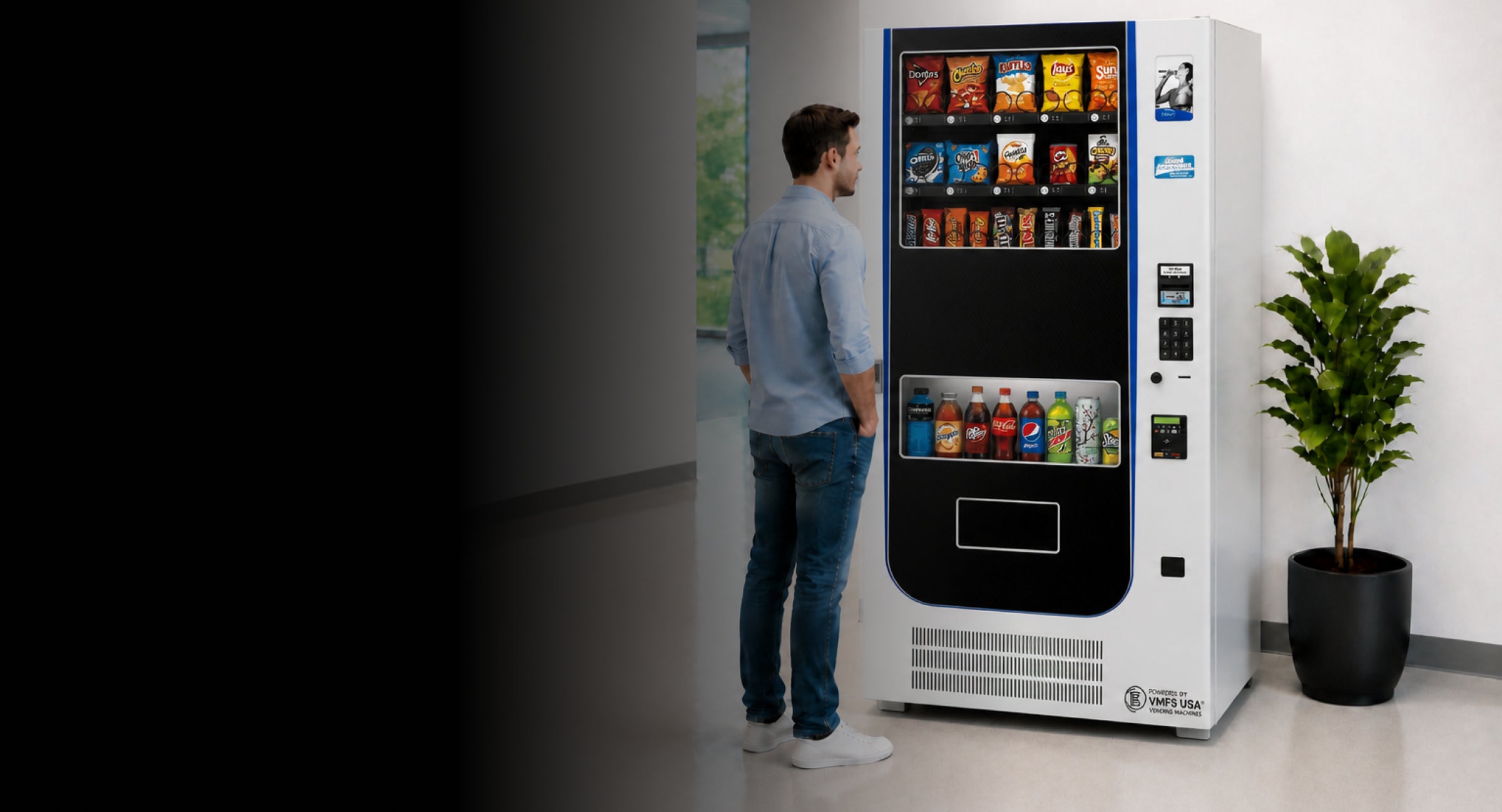 Seaga QB4000 QuickBreak combo vending machine by VMFS USA