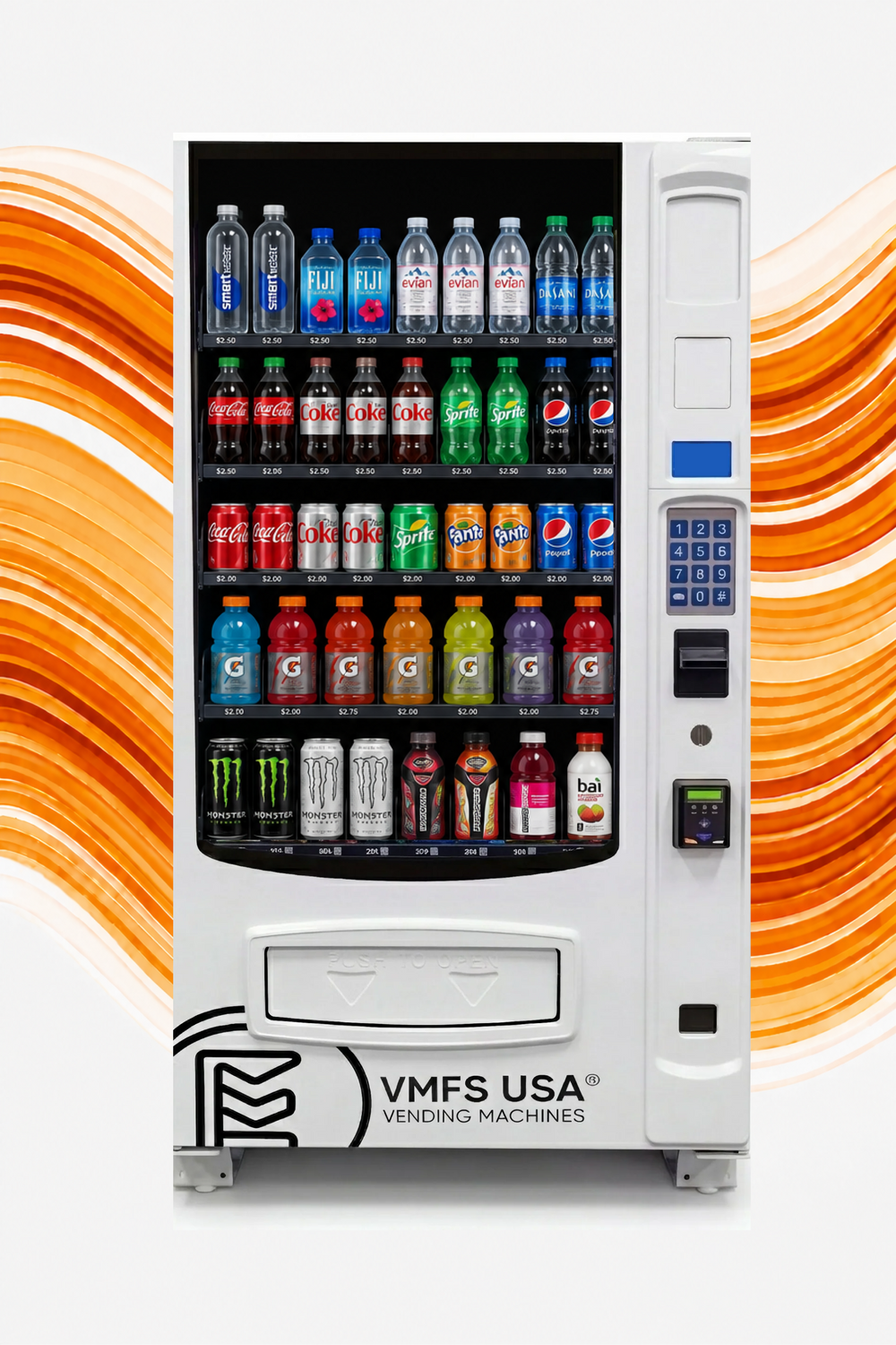 Seaga drinks vending machine at gym beverage placement