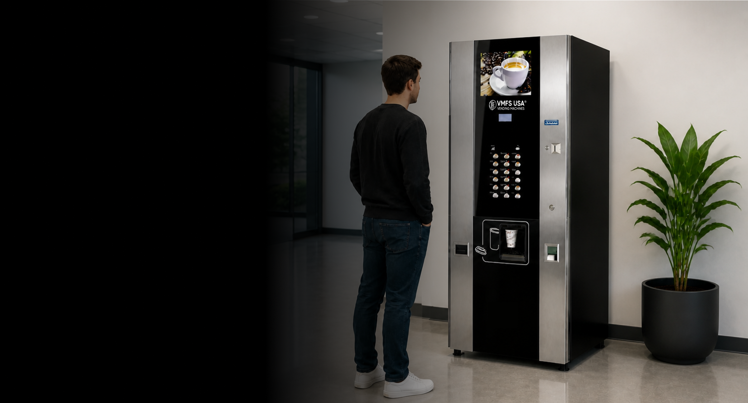 Pro commercial coffee vending machine by VMFS USA