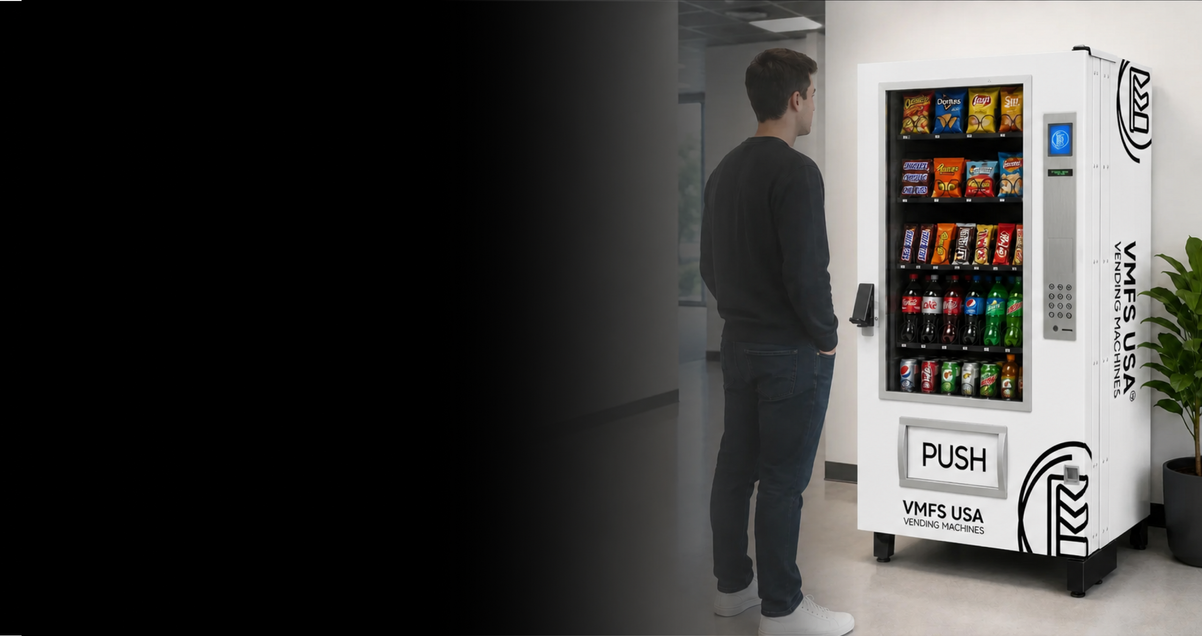 Seaga ENV5C outdoor vending machine at a 24/7 exterior commercial site