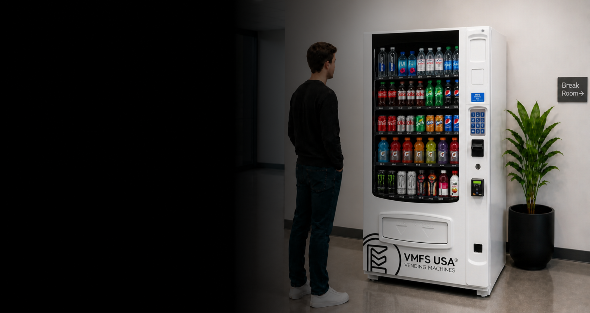 Seaga ENV5B beverage vending machine 40 selections VMFS USA