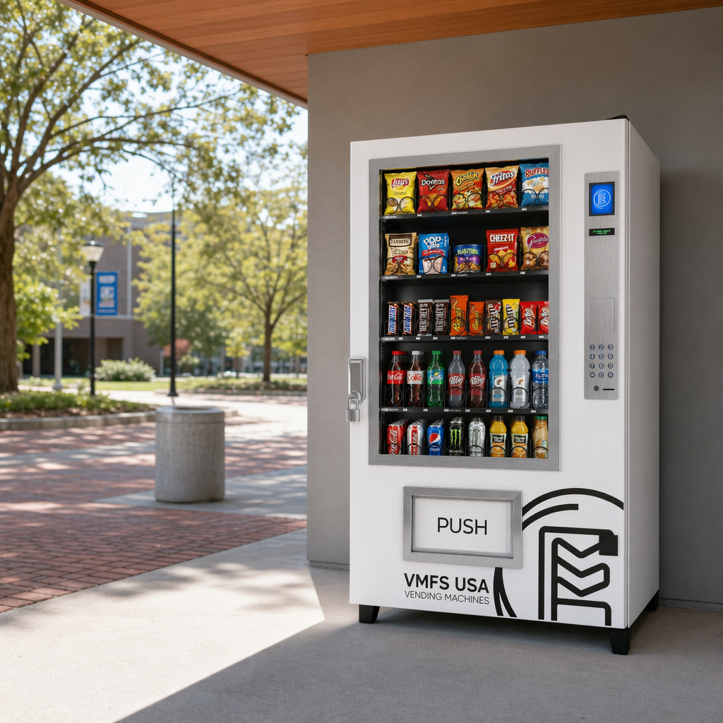 Vandal resistant outdoor vending machine security features