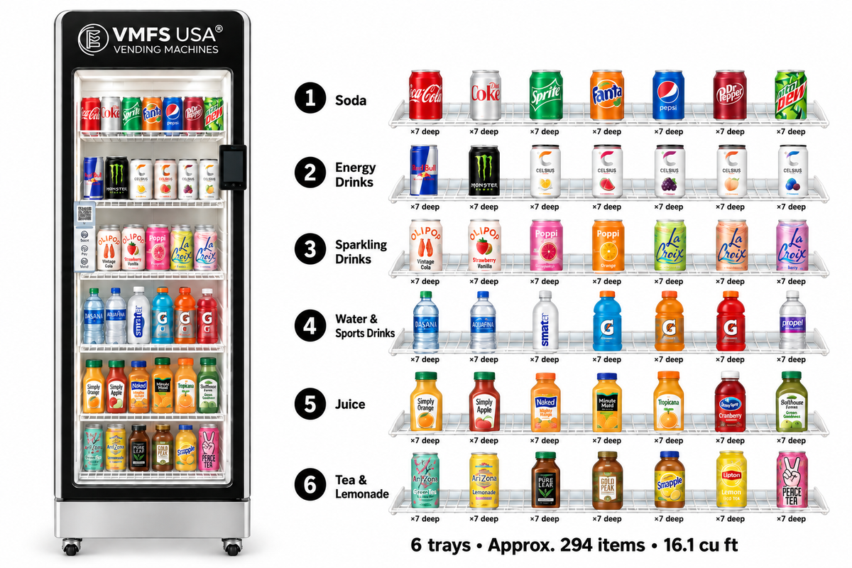 AI Grab & GO Cooler Vending Machine