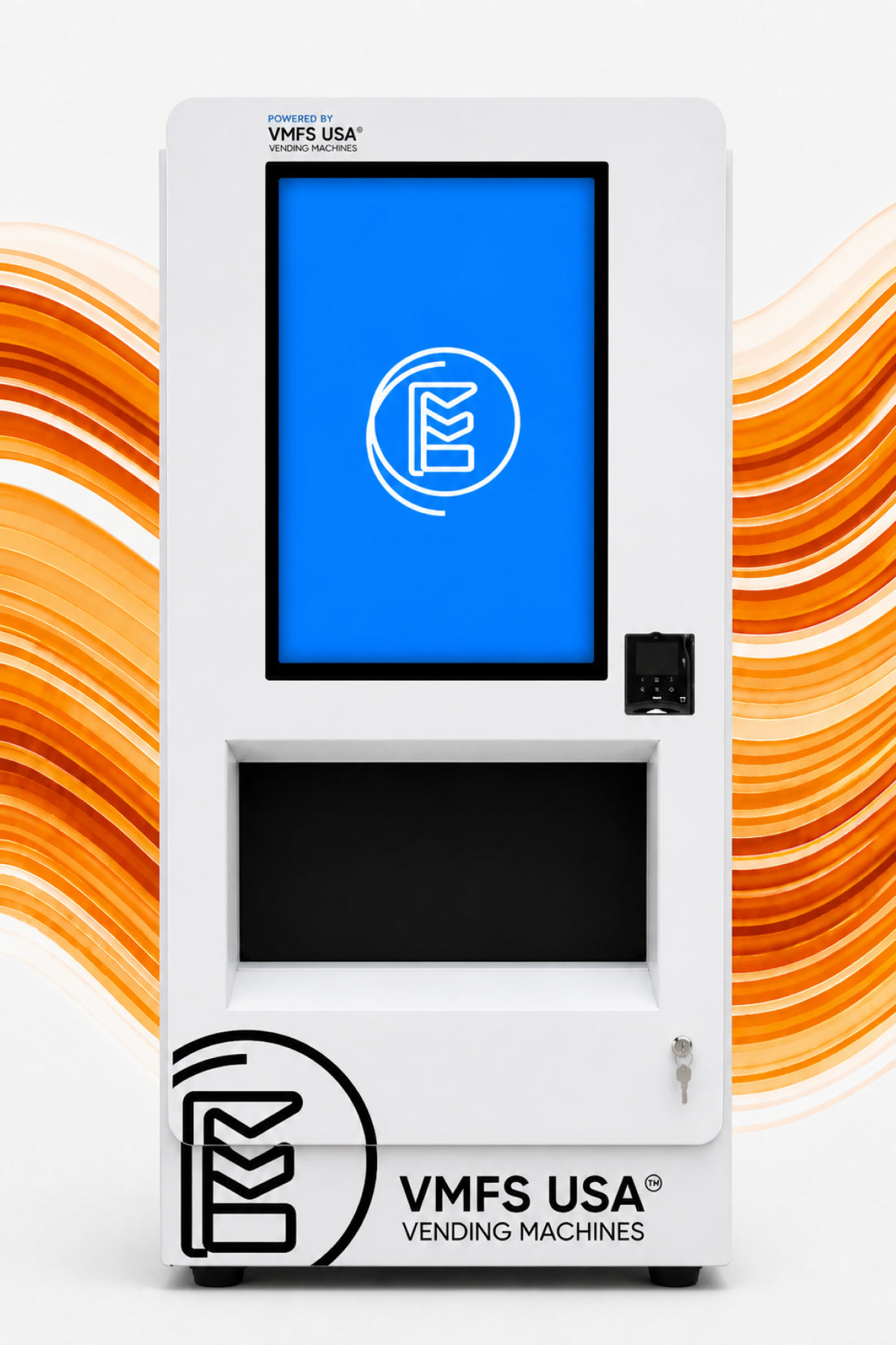 43-inch advertising touchscreen on the Pro Combo Elevator AD vending machine