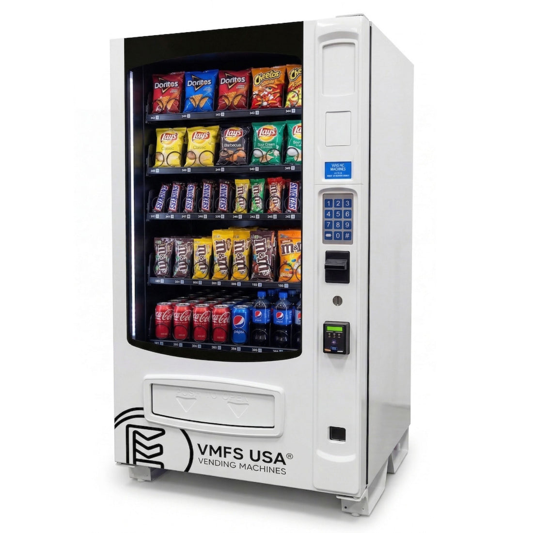 R-290 refrigeration and LED lighting on Seaga soda vending machine