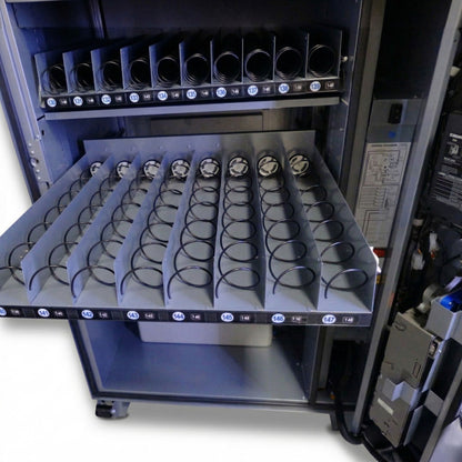 Seaga ENV5C combo vending machine with multiple compartments closeup picture