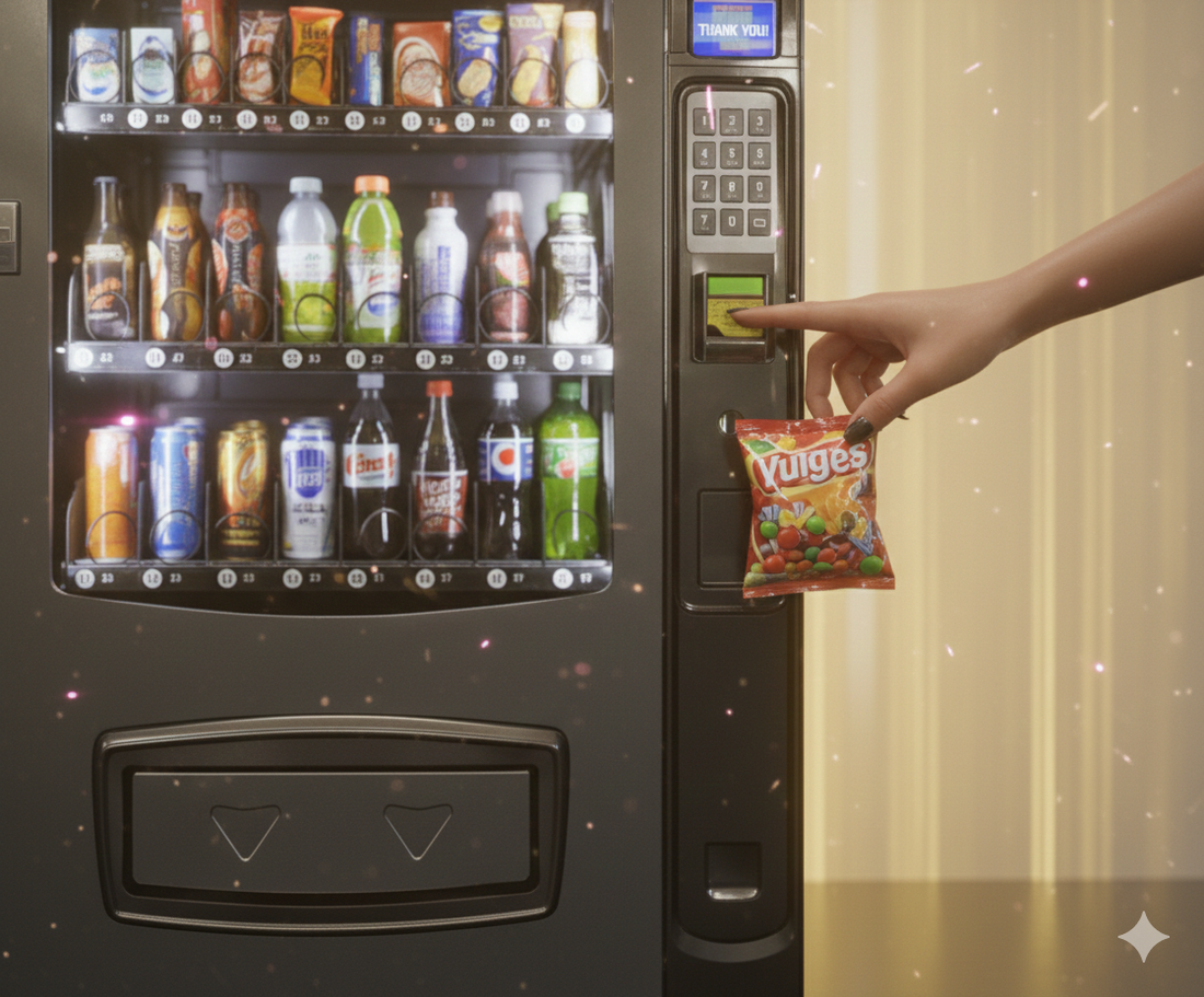 VMFS snack vending machine stocked with classic and healthy options