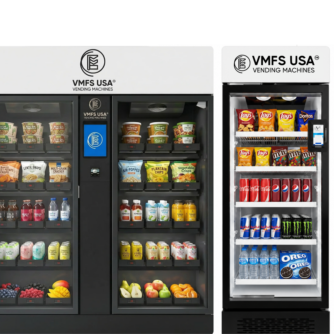 HD touchscreen interface on the AI smart fridge vending machine