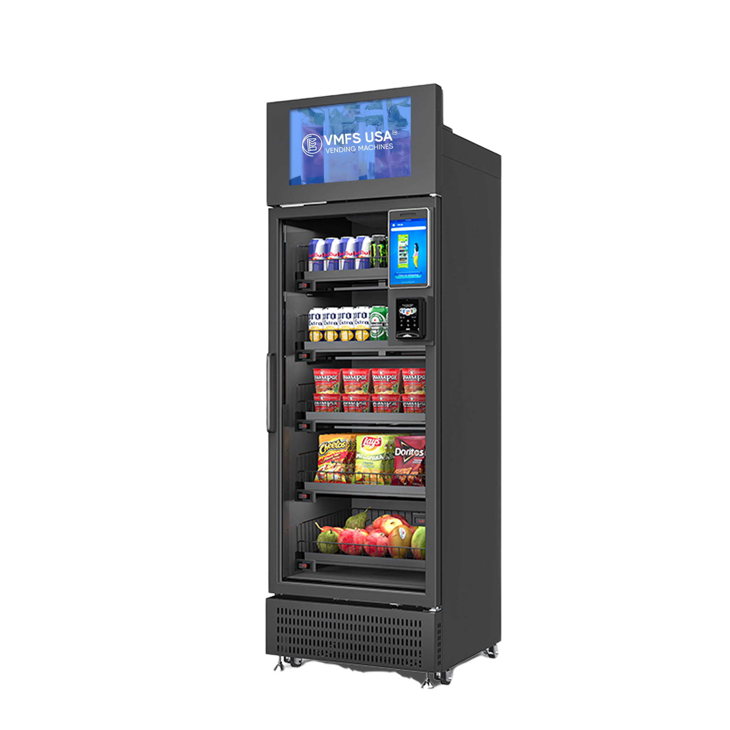 Máquina expendedora de refrigeradores inteligentes con IA