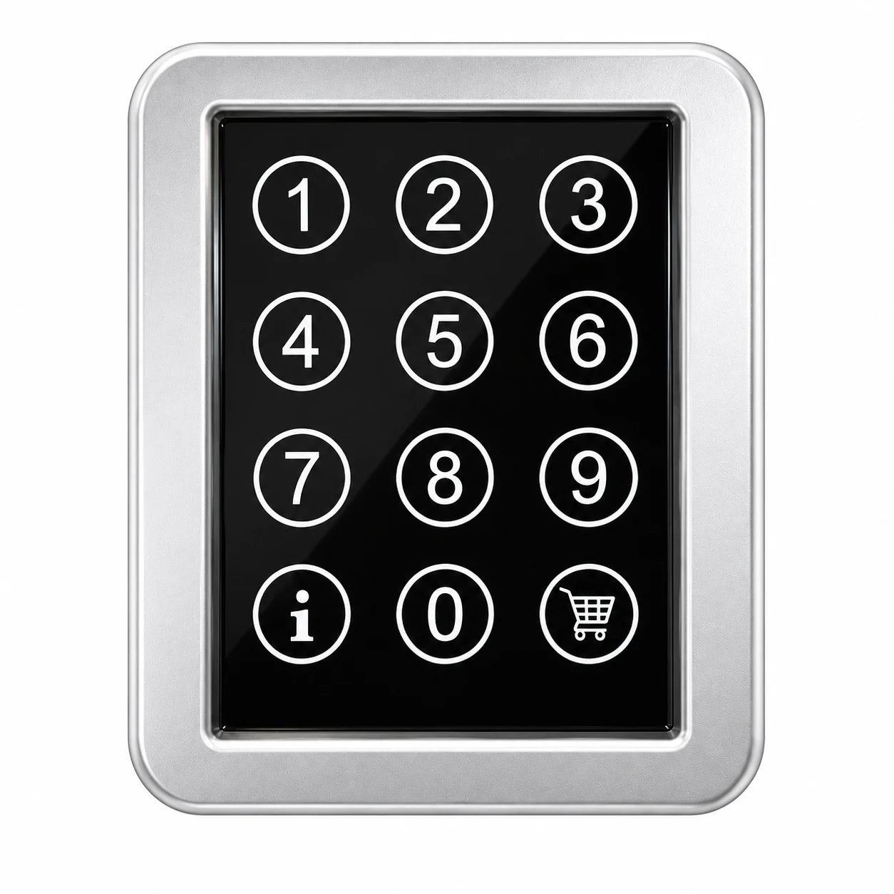 VMFS USA Pro combo vending machine Digital keypad with numbers and symbols on a black background