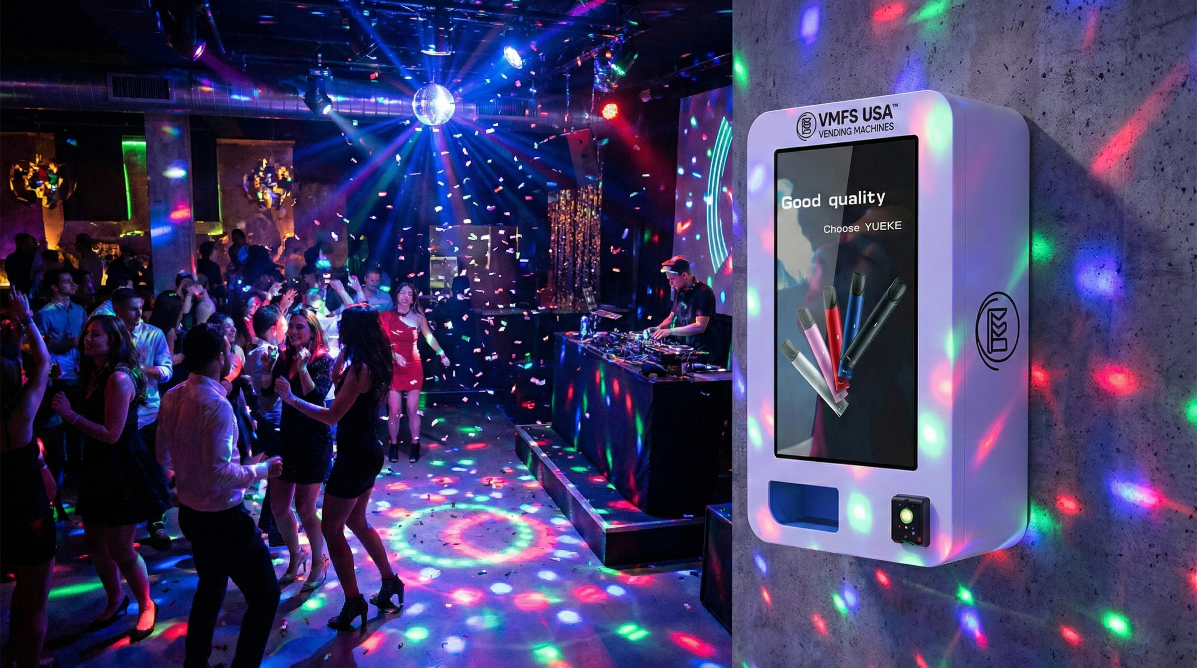 Custom vape vending machine with built-in ID verification by VMFS USA