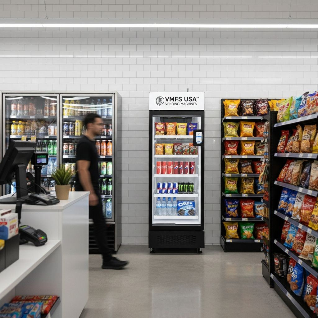 VMFS snack vending machine stocked for your location and audience