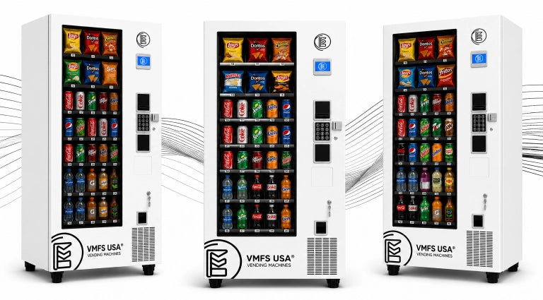 VMFS elevator vending machine delivering premium products gently