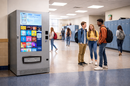 Seaga EnVision IQ combo vending machine placed in a school