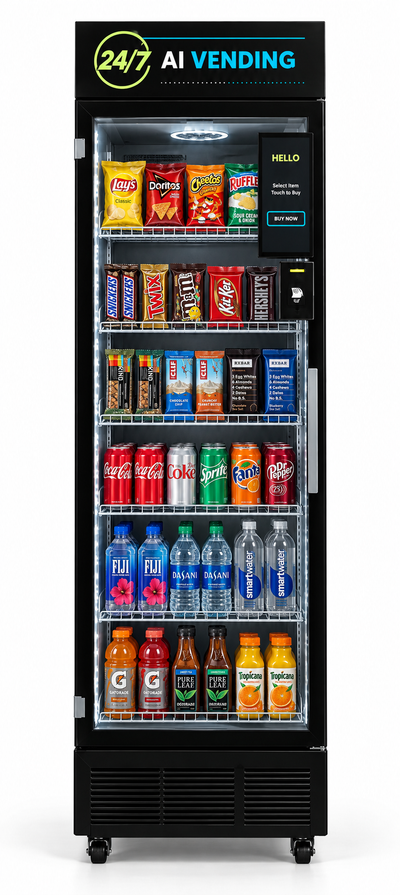 Máquina expendedora de refrigerador inteligente «Grab & Go»