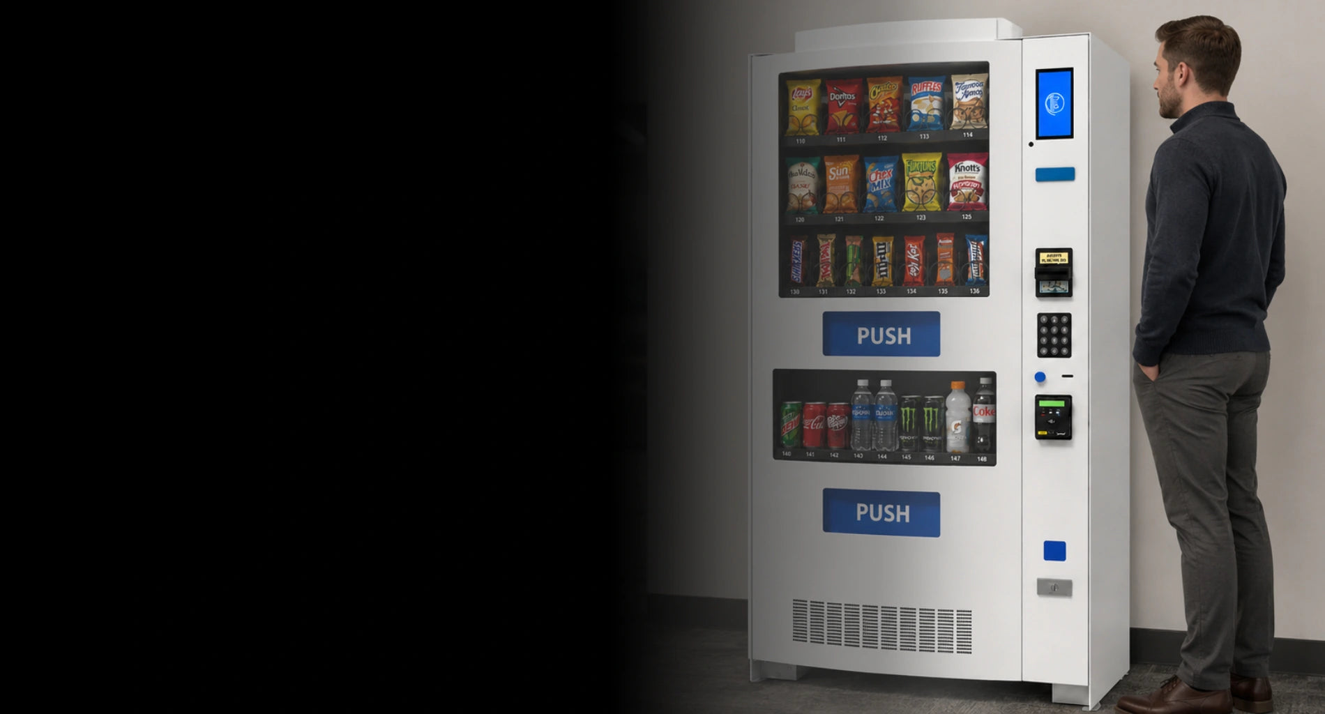 Seaga Quick Break 2200 snack and soda vending machine by VMFS USA
