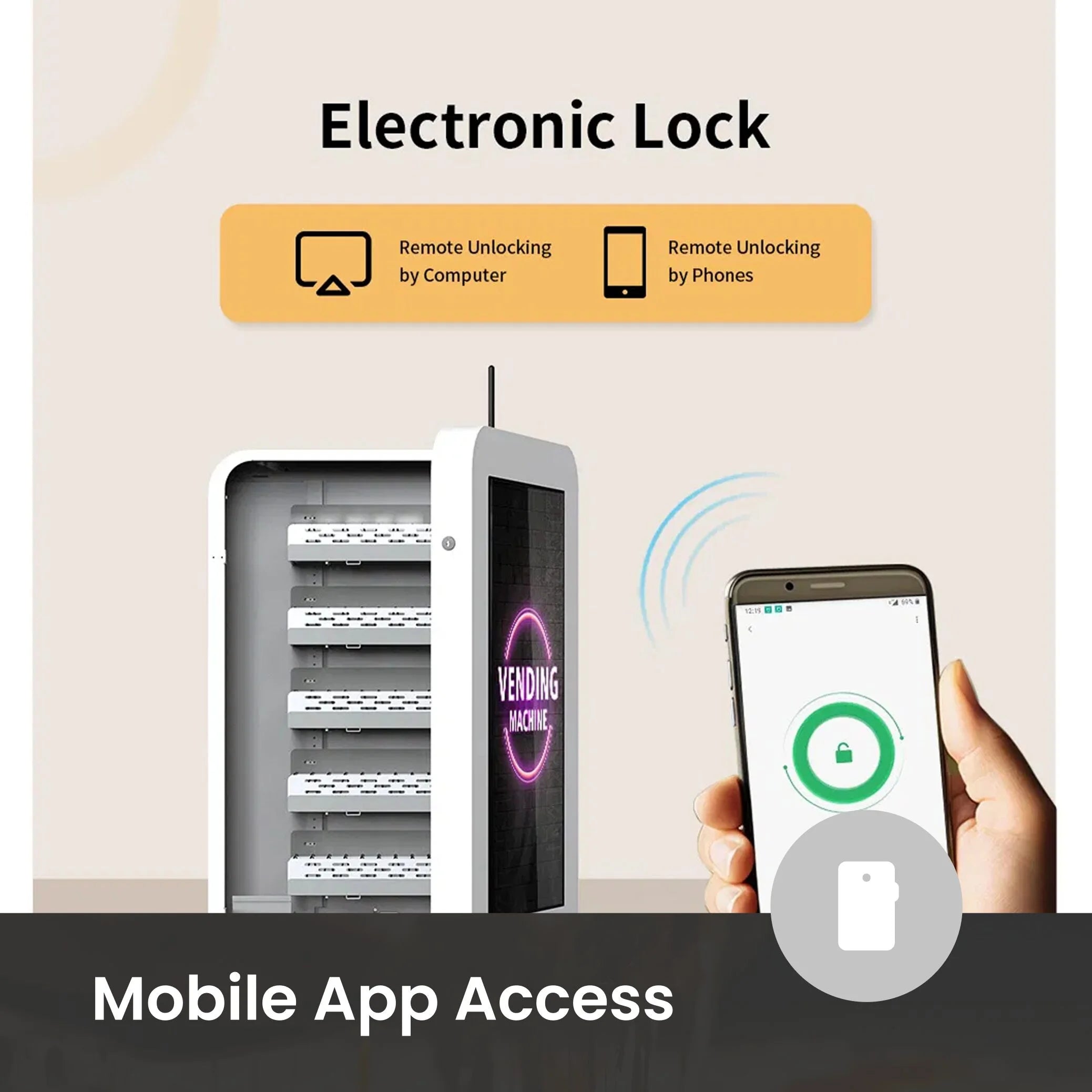 wall mount vending machine with remote management