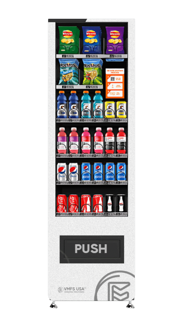 small refrigerated combo vending machine