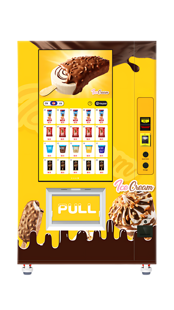 touch screen smart ice cream vending machine