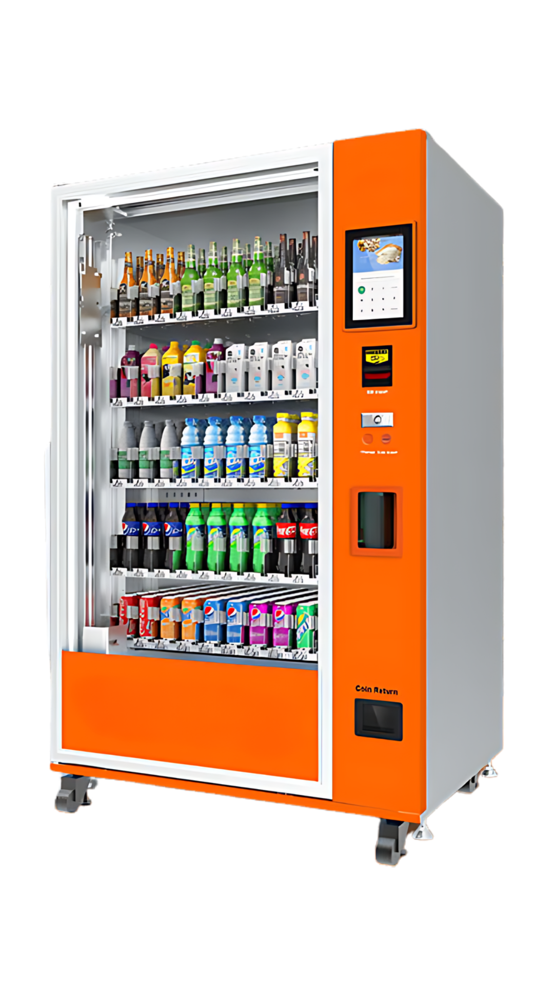 Máquina expendedora de botellas de vidrio