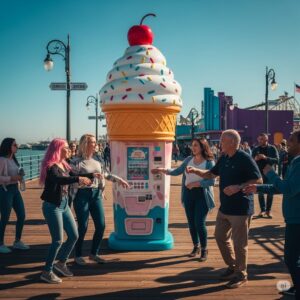Ice Cream Cone in a pier
