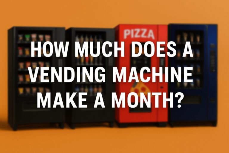 how much does a vending machine make a month