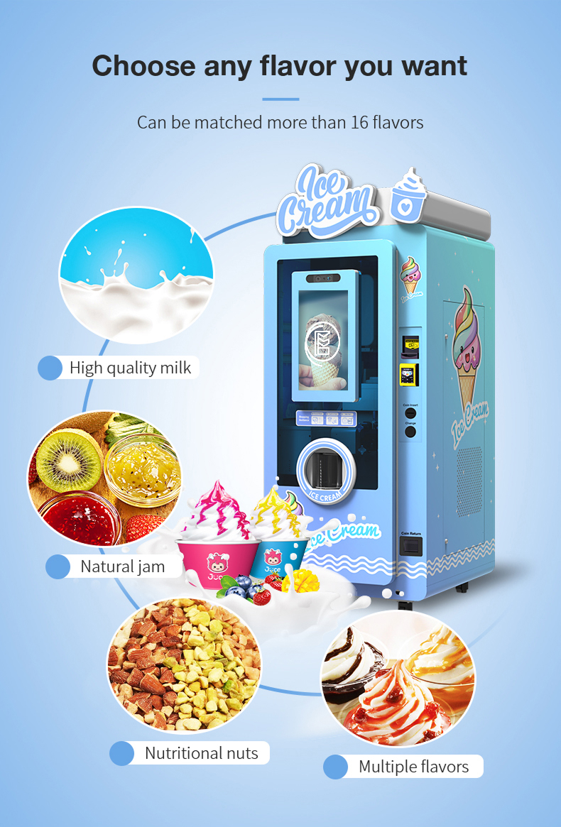 ice cream vending machine Flavors