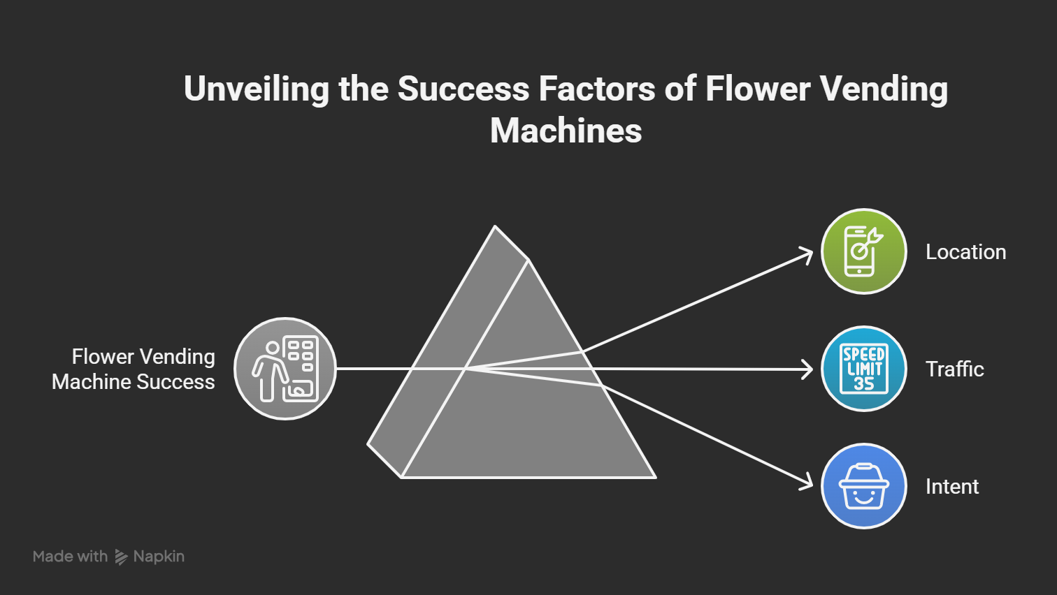 The success of a flower vending machine
